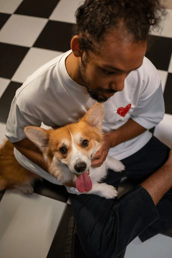 Man with dog
